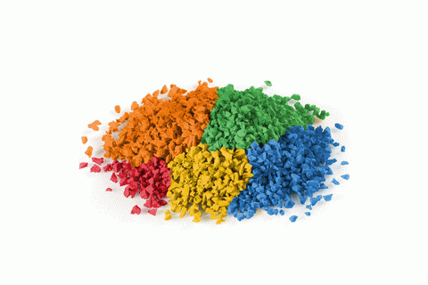 Резиновая крошка различных цветов и фракций